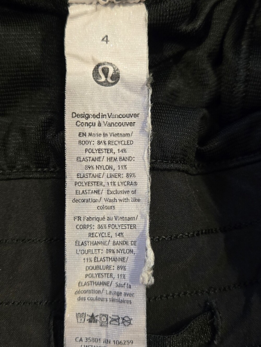 Lululemon Hotty Hot High Rise Shorts Black Alabama Crimson Tide Size 4 - Picture 5 of 5